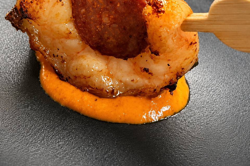 Shrimp & Spanish Chorizo Skewe
