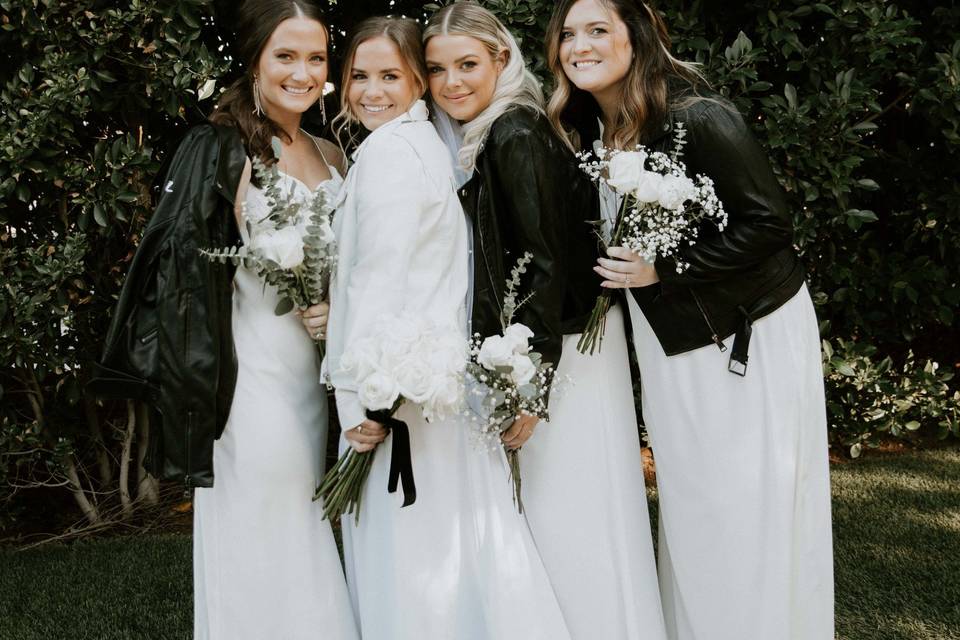 Bride and Bridesmaids