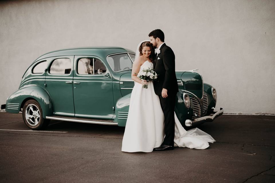 Vintage Car for Bride & Groom