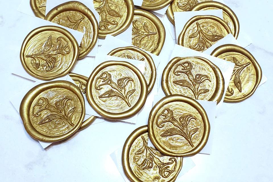 Sticker wax seals