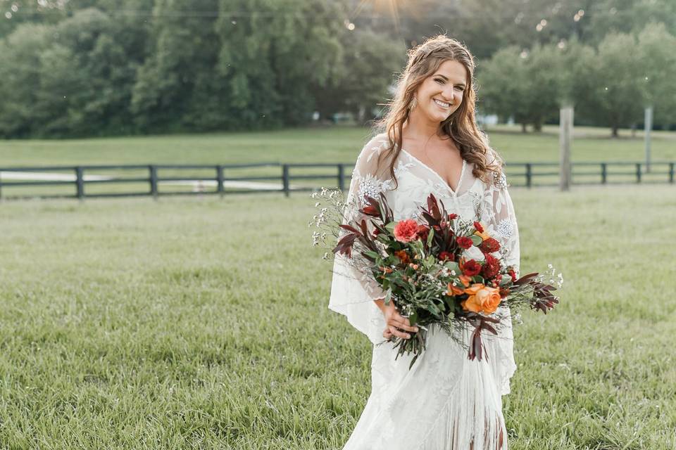 Boho wildflower bride