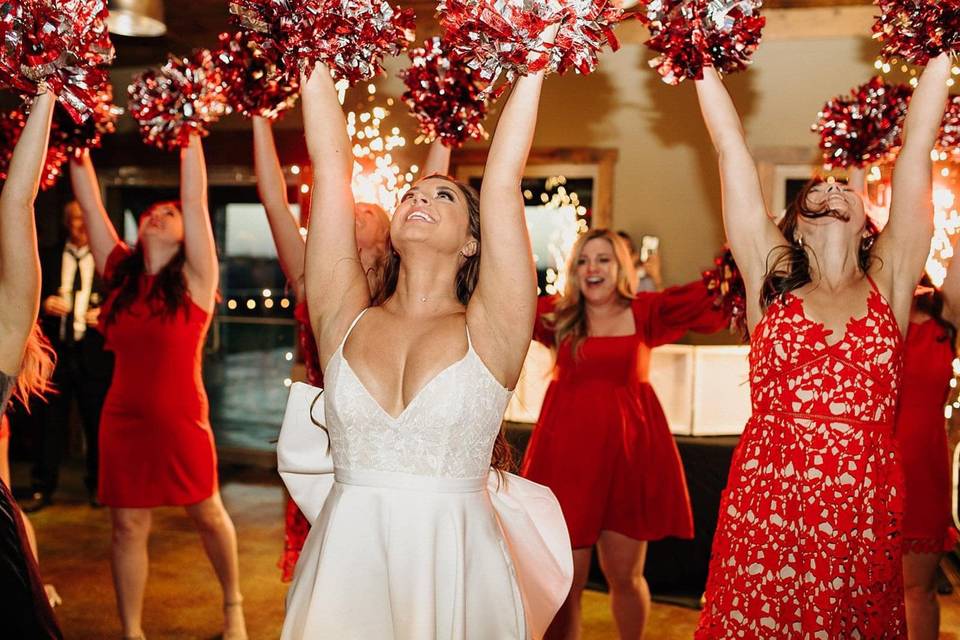 Husker Cheerleader Wedding