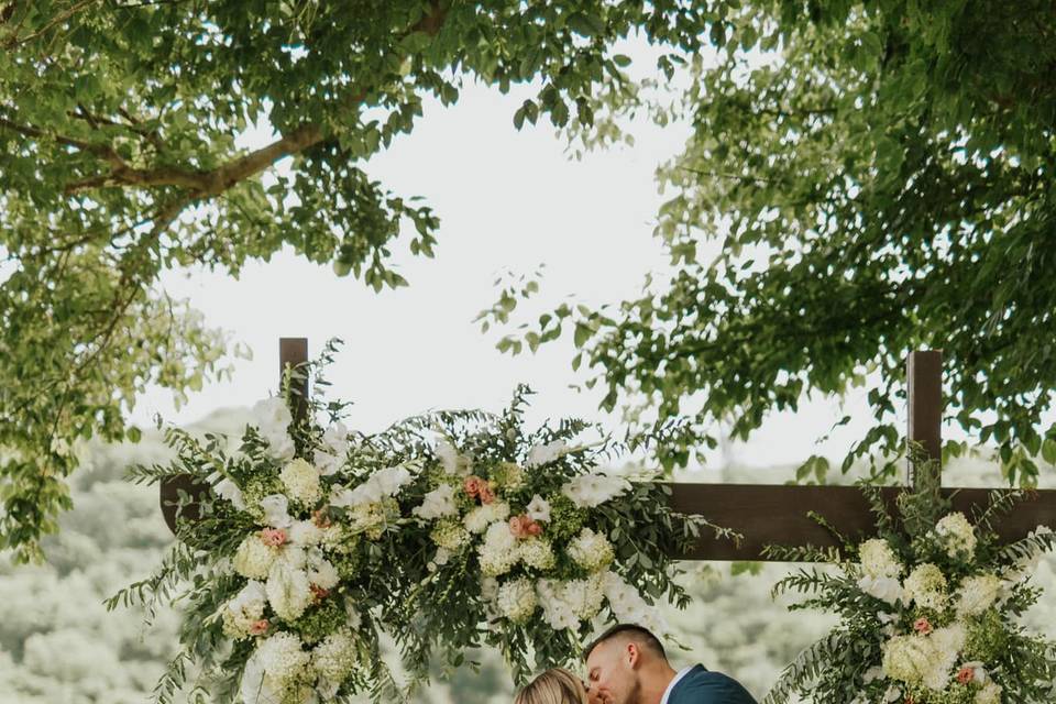 Ceremony by the fountain