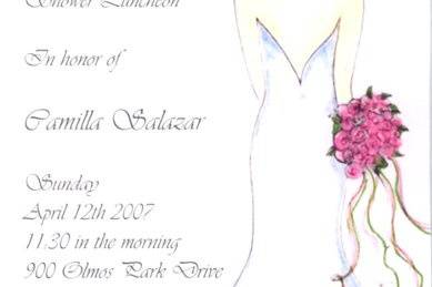 This invitation is perfect for a bridal luncheon.
