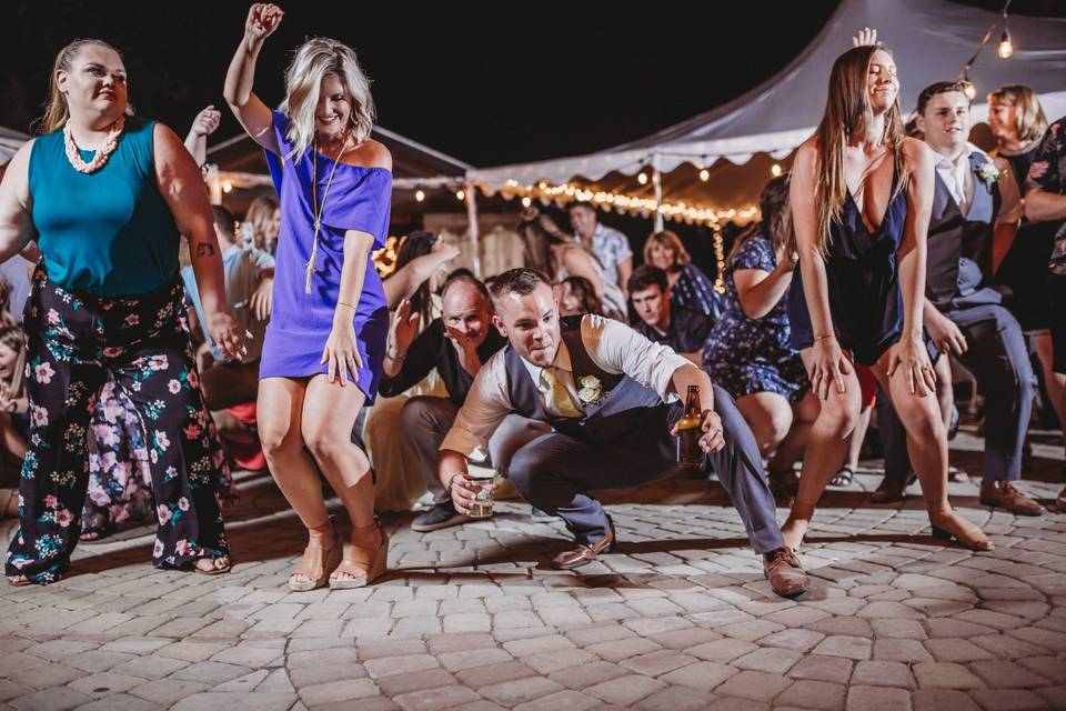 Getting low on the dance floor