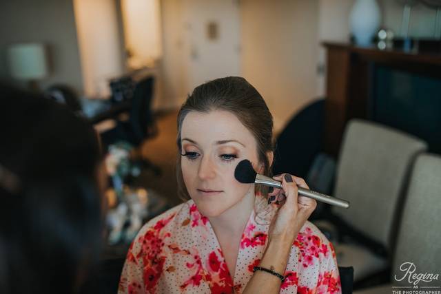 Bride's makeup