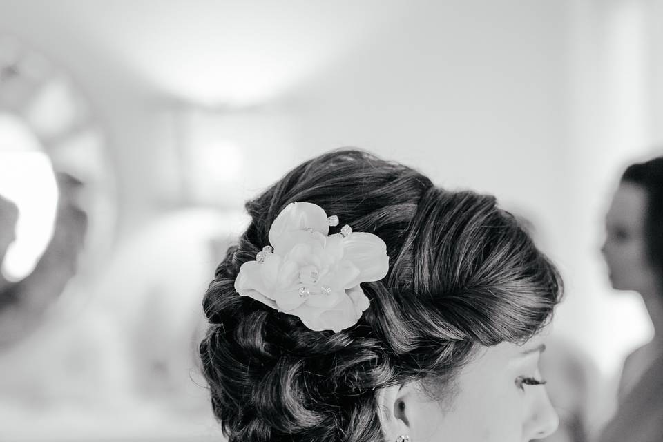 Updo and hair accessory