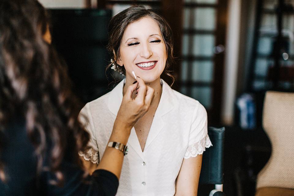 Bride's makeup