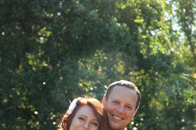 Summer wedding at a park in california