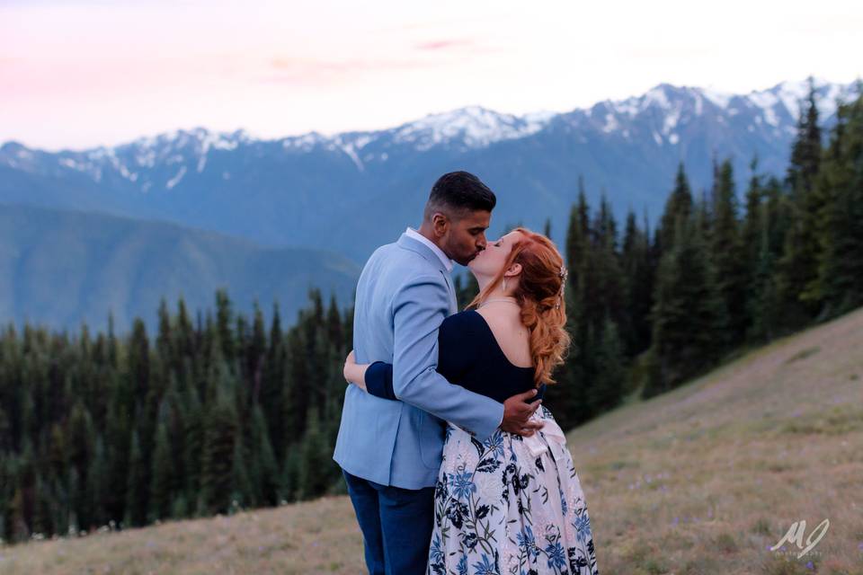 Beautiful hurricane ridge elopement | Photo by MJ Photography