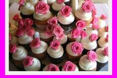 pink rose cupcakes