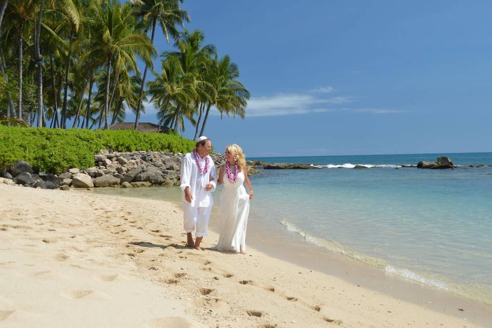 Couple by the beach