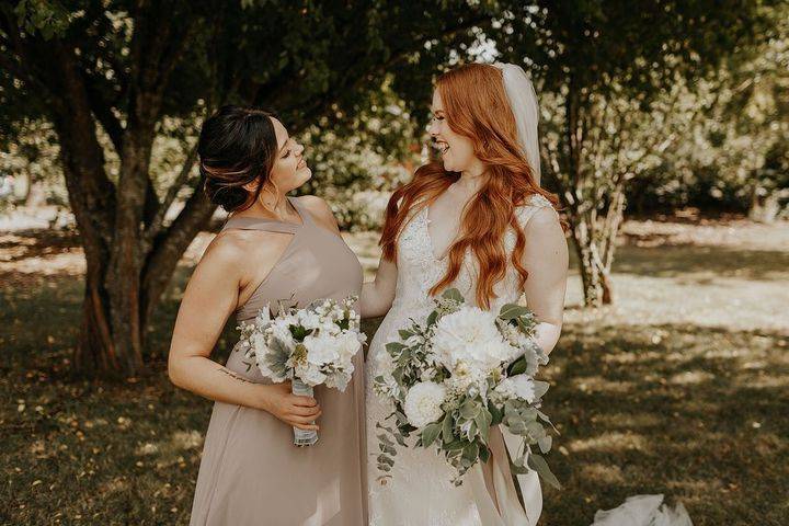 Bride + Bridesmaid Hairstyle