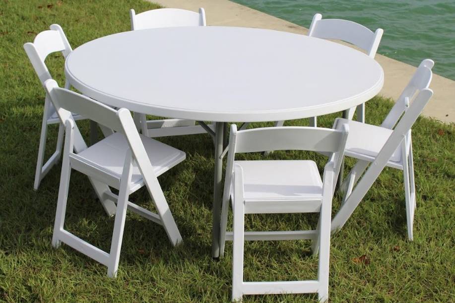 Classic White Table and Chairs