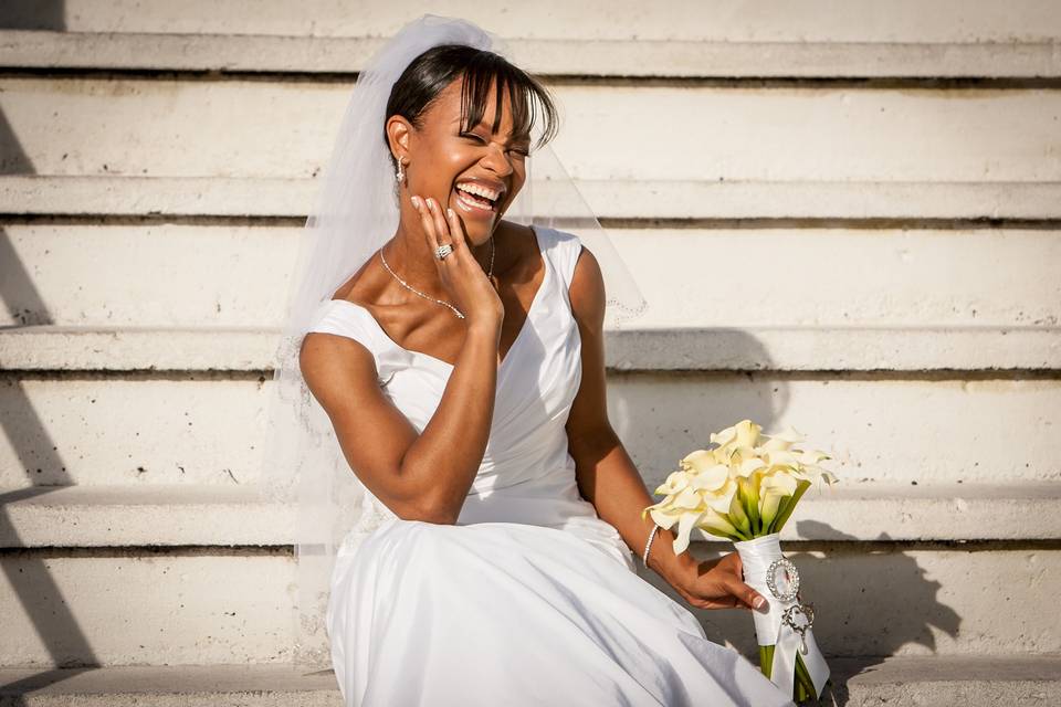 A joyful bride