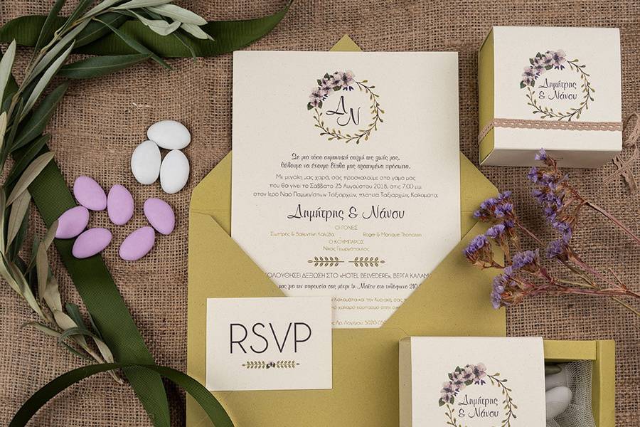 Romantic flower & olive theme