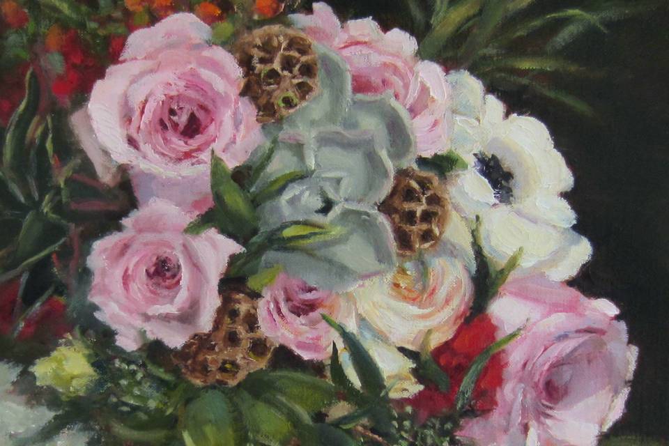 Bridal Bouquet Paintings by Pat Fiorello