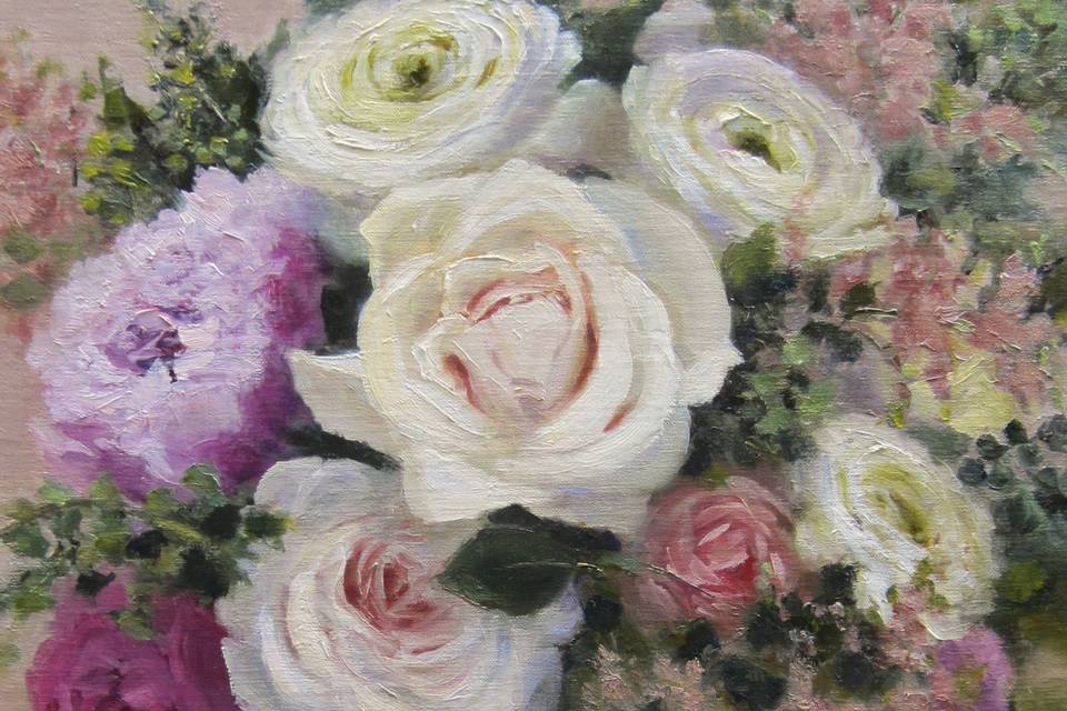 Bridal Bouquet Paintings by Pat Fiorello