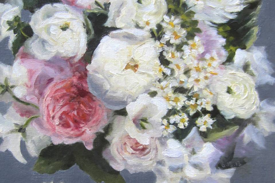 Bridal Bouquet Paintings by Pat Fiorello