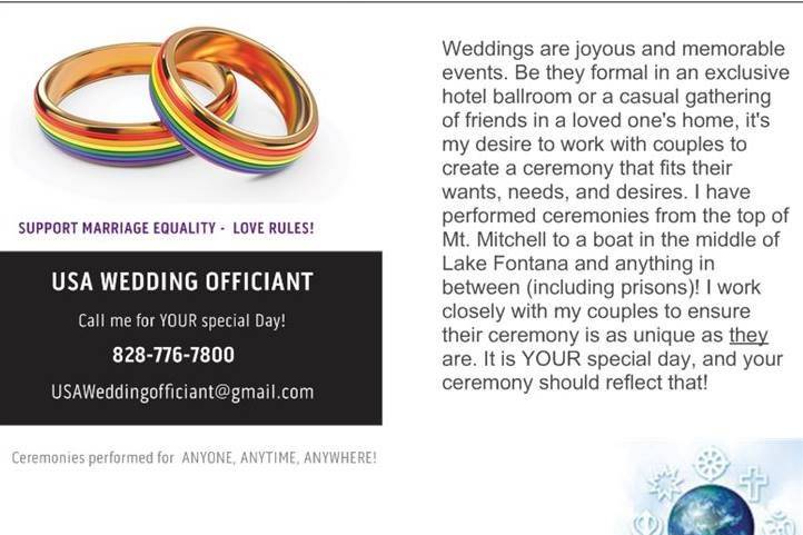 USA Wedding Officiant