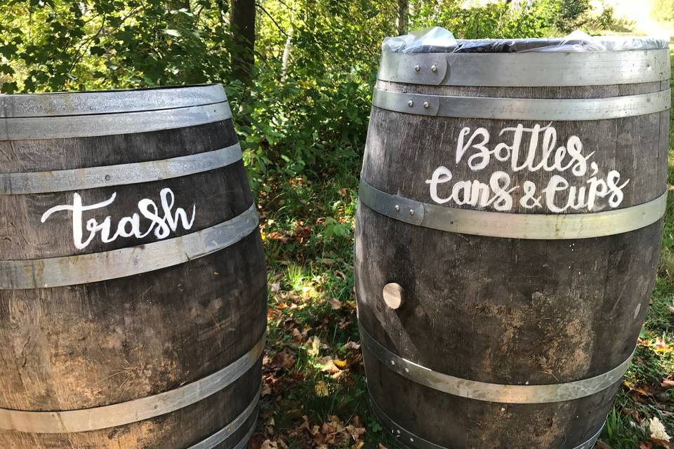 Waste segregation barrels