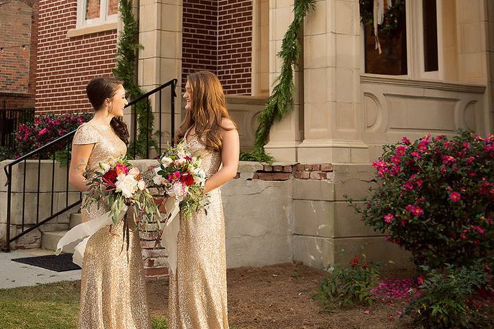 Wedding party portrait