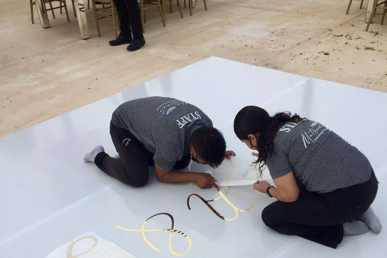 Custom vinyl dance floor