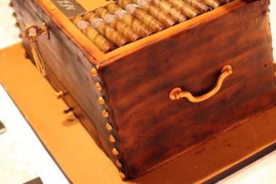 Humidor wedding cake