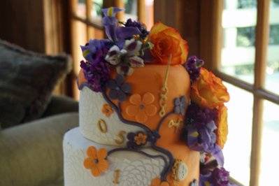 Time Travel Themed Wedding Cake