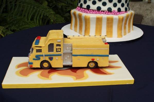 Firetruck grooms cake