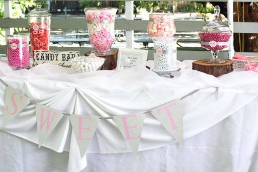 Candy Buffet at Calamigos Ranch Wedding