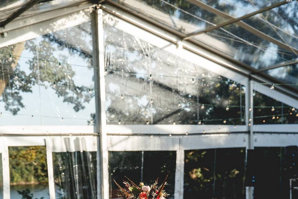 Backyard Tent Wedding. Photo by Janelle Elise Photography