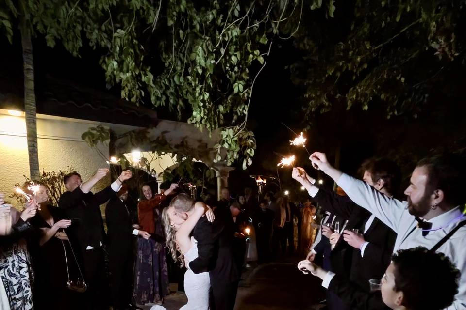 Sparkler sendoff!