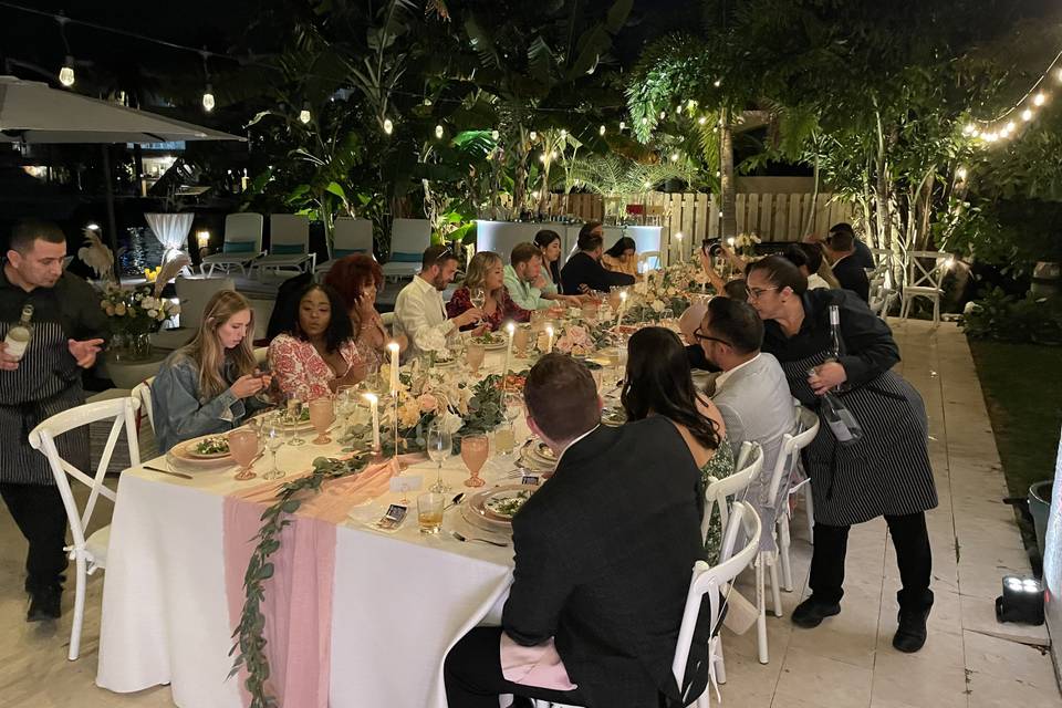 Backyard wedding on the water!