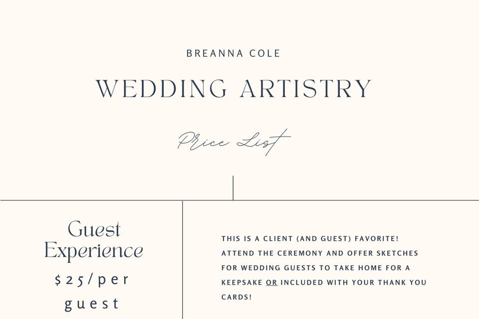 Wedding Artistry Experiences