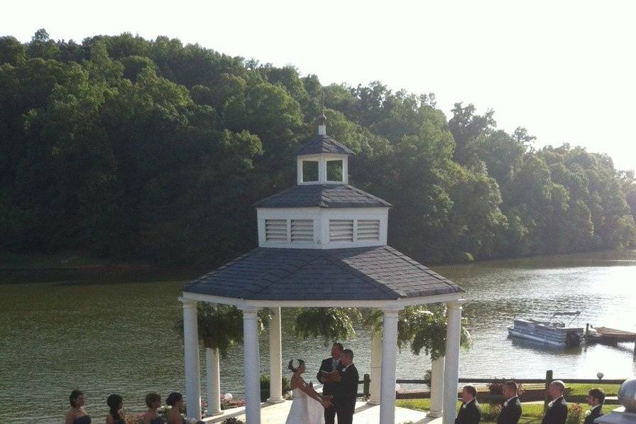 Wedding by a river
