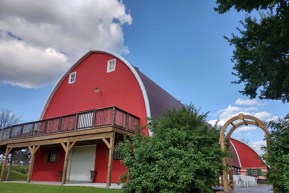 Back side of the barn