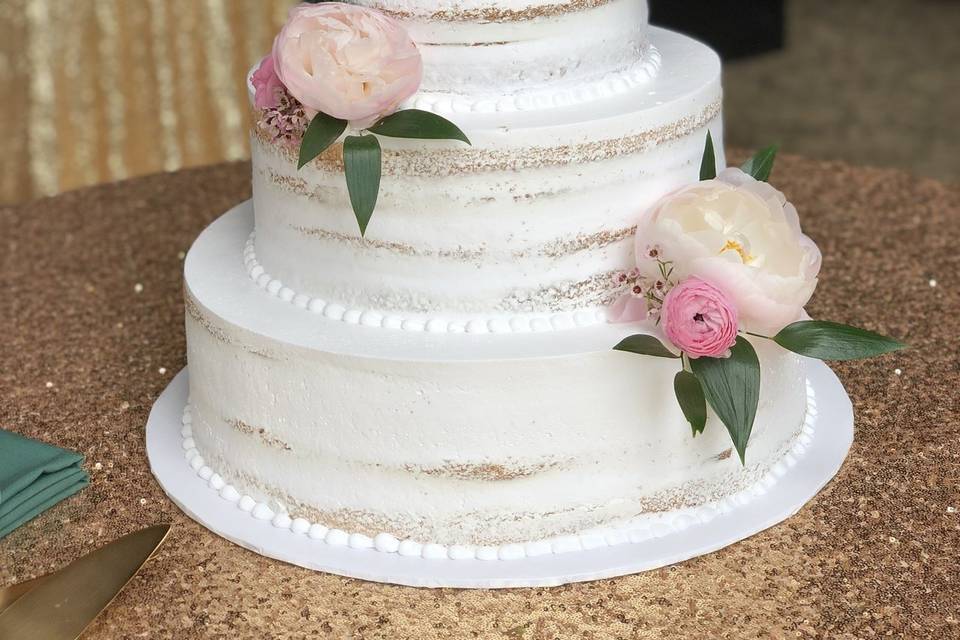 Naked wedding cake