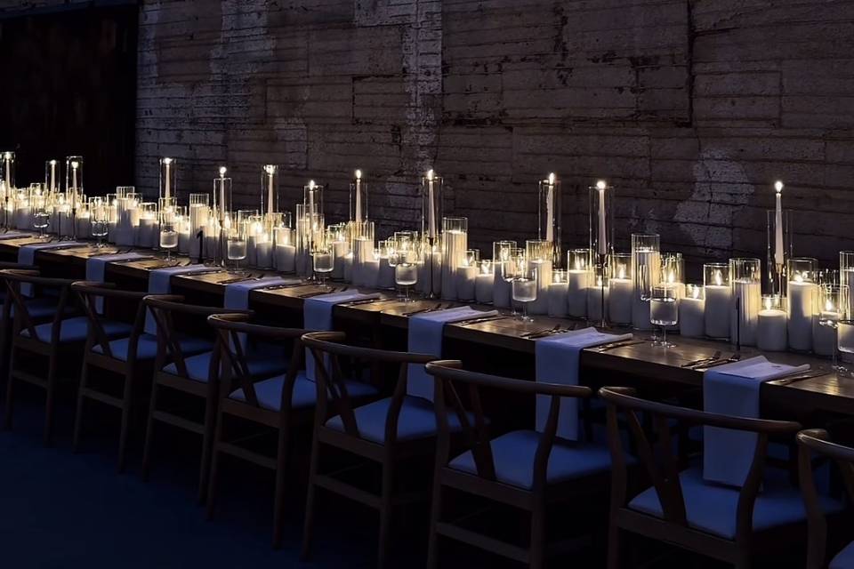 Tablescape sand candles