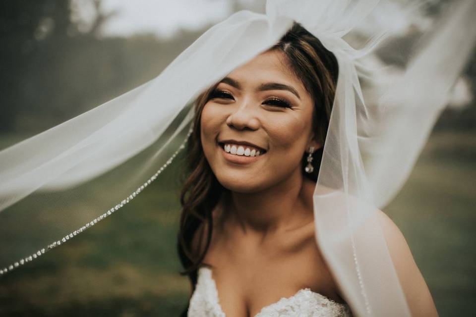 Beautiful and happy bride