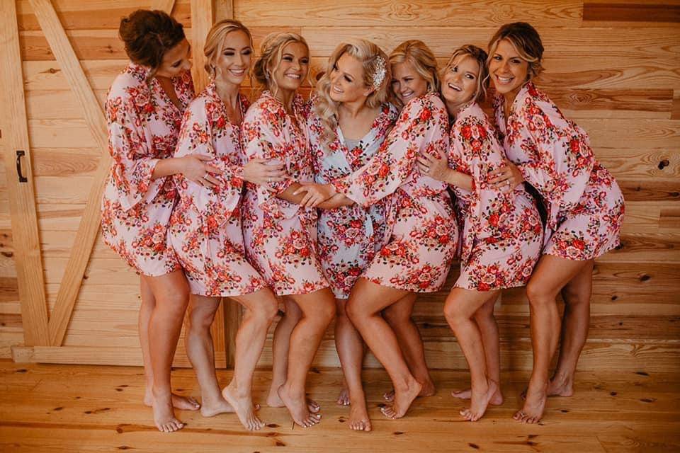 Glam bridal party