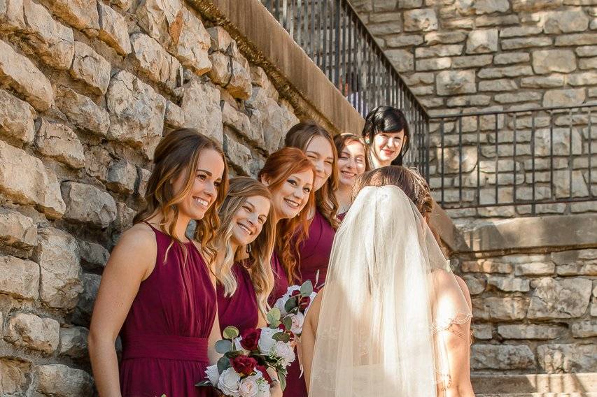 First Look Bridal Party