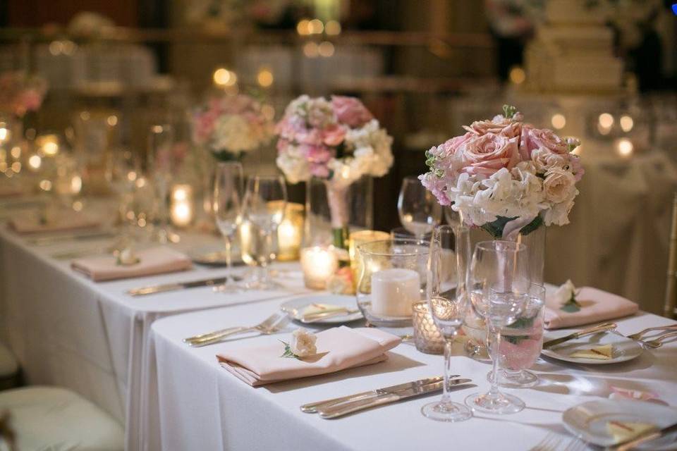 Floral and candle centerpiece