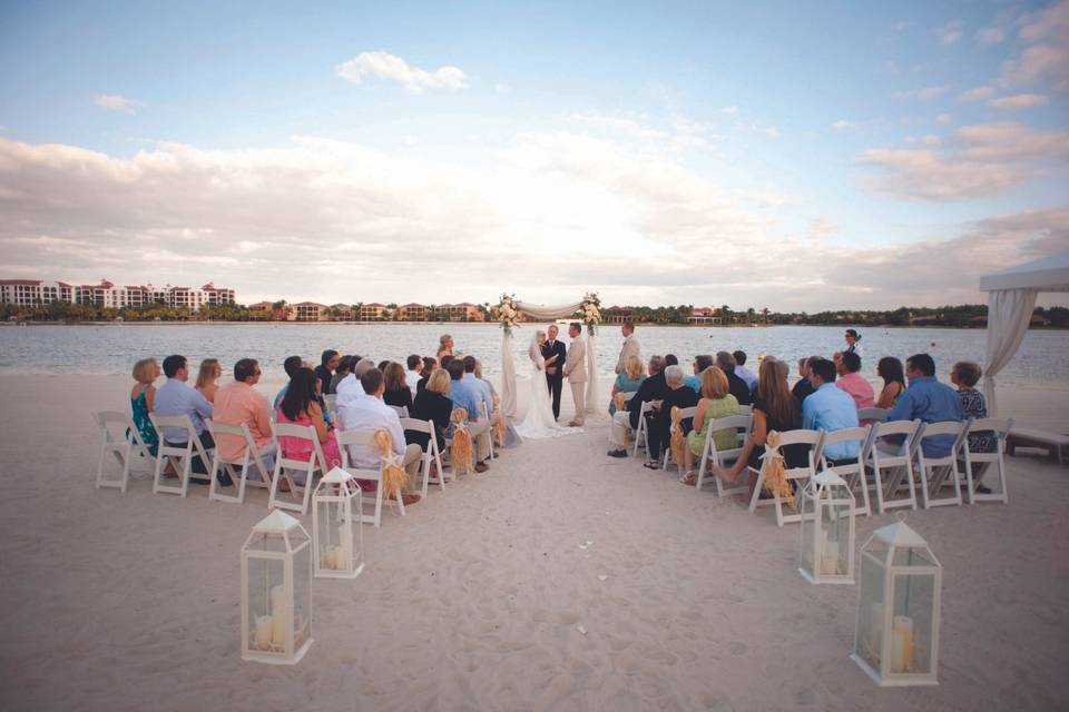 Beachside ceremony