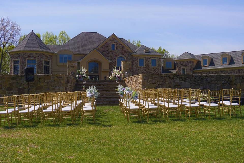 Chairs for lawn ceremony