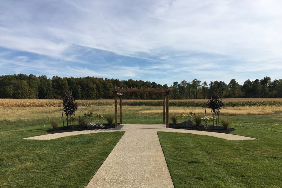 Concrete walkway