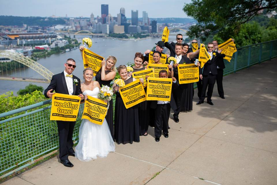 Steelers wedding party