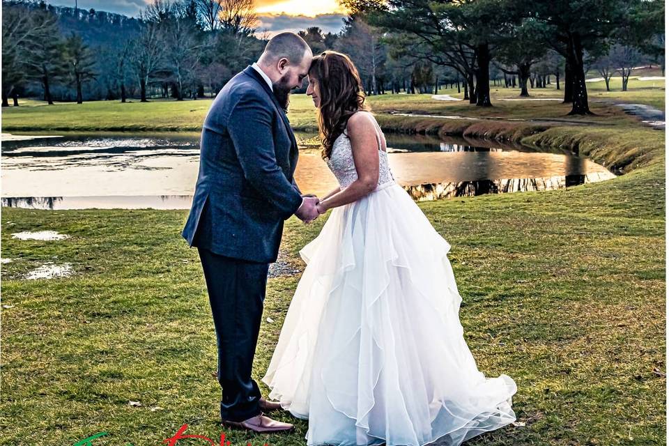 Newlyweds Near the Pond