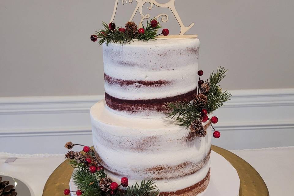 Beautiful Winter Wedding Cake