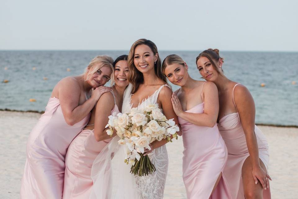 Cancun Beach Bridesmaids